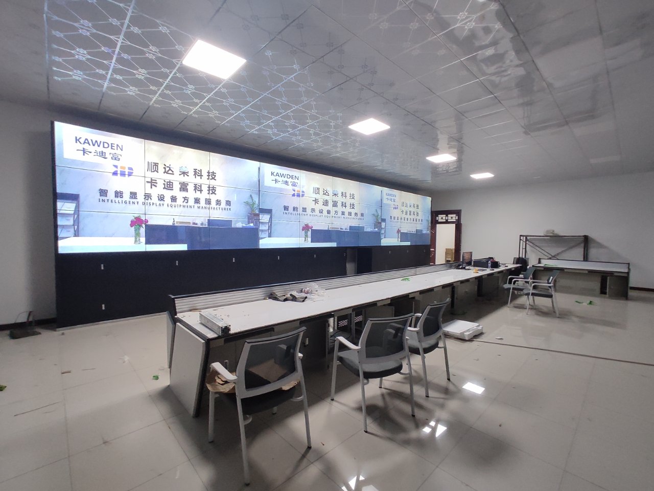 宁夏中宁县新世纪冶炼有限公司机柜式安装监控大屏幕3