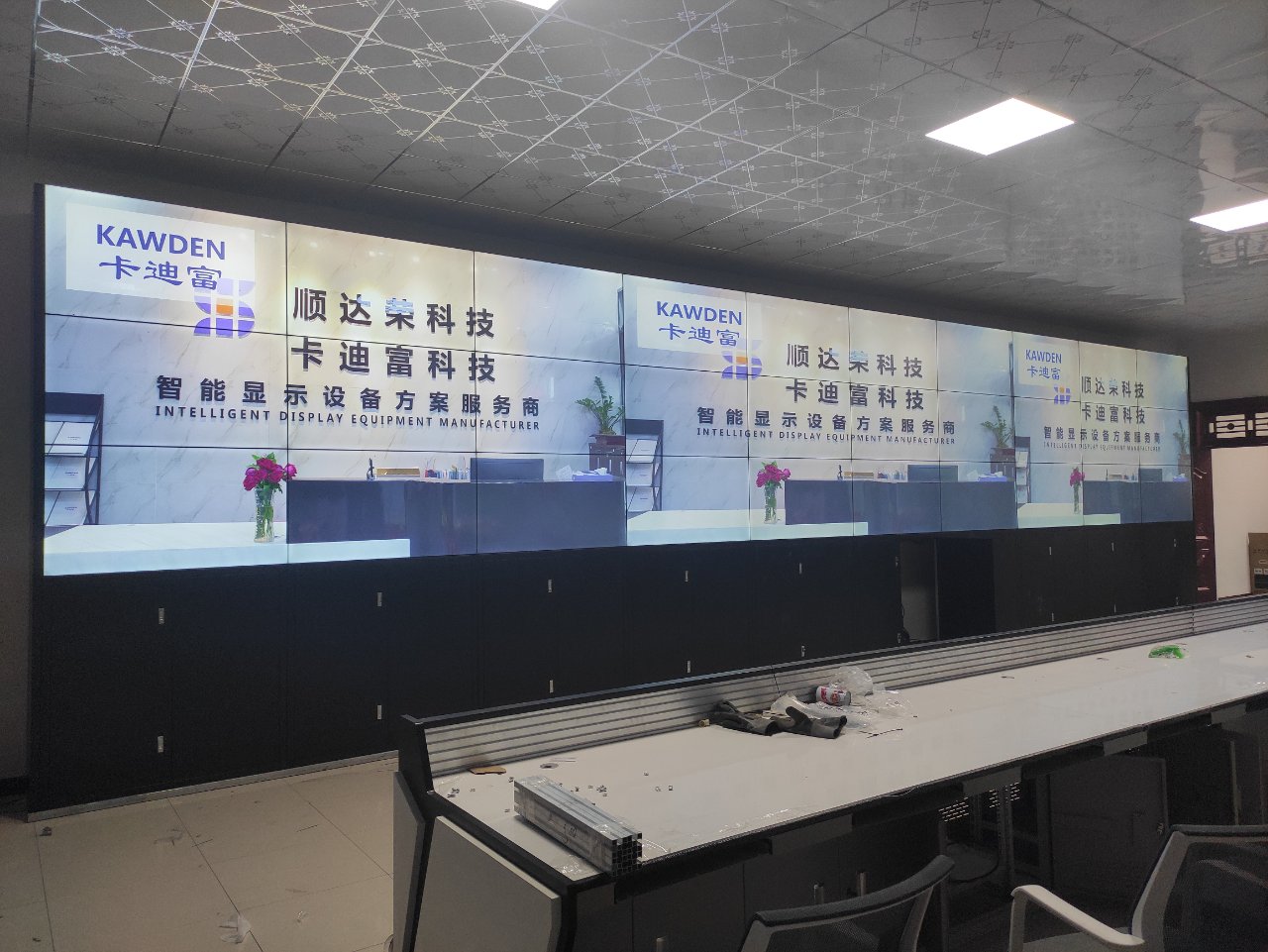 宁夏中宁县新世纪冶炼有限公司机柜式安装监控大屏幕图片5