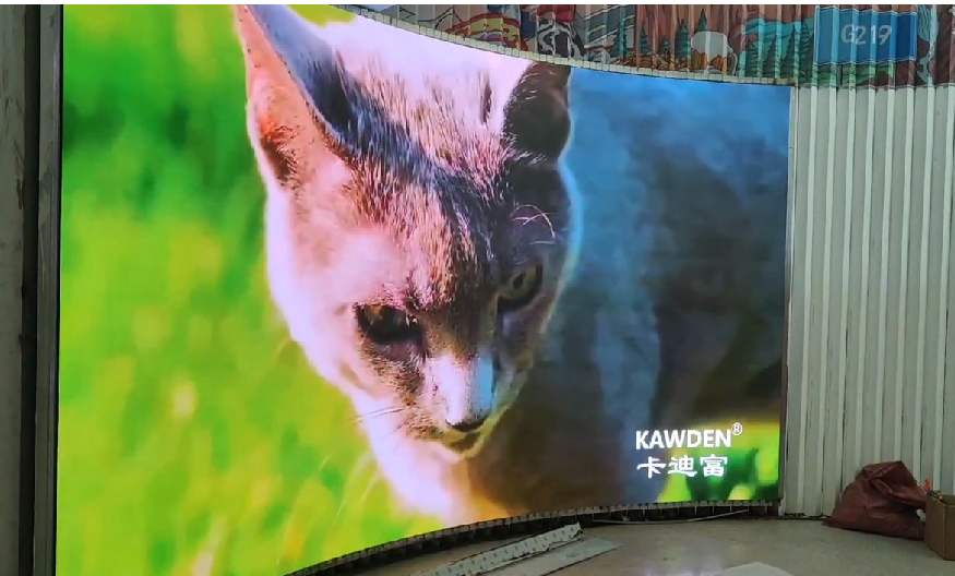 卡迪富打造的P1.86软模组弧形屏惊艳亮相