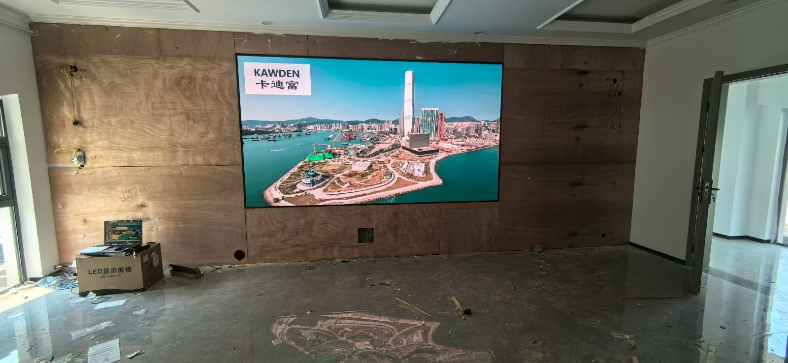 四川乐山市P1.53全彩屏3.2×1.76会议室案例 四川乐山市P1.53全彩屏3.2×1.76会议室案例