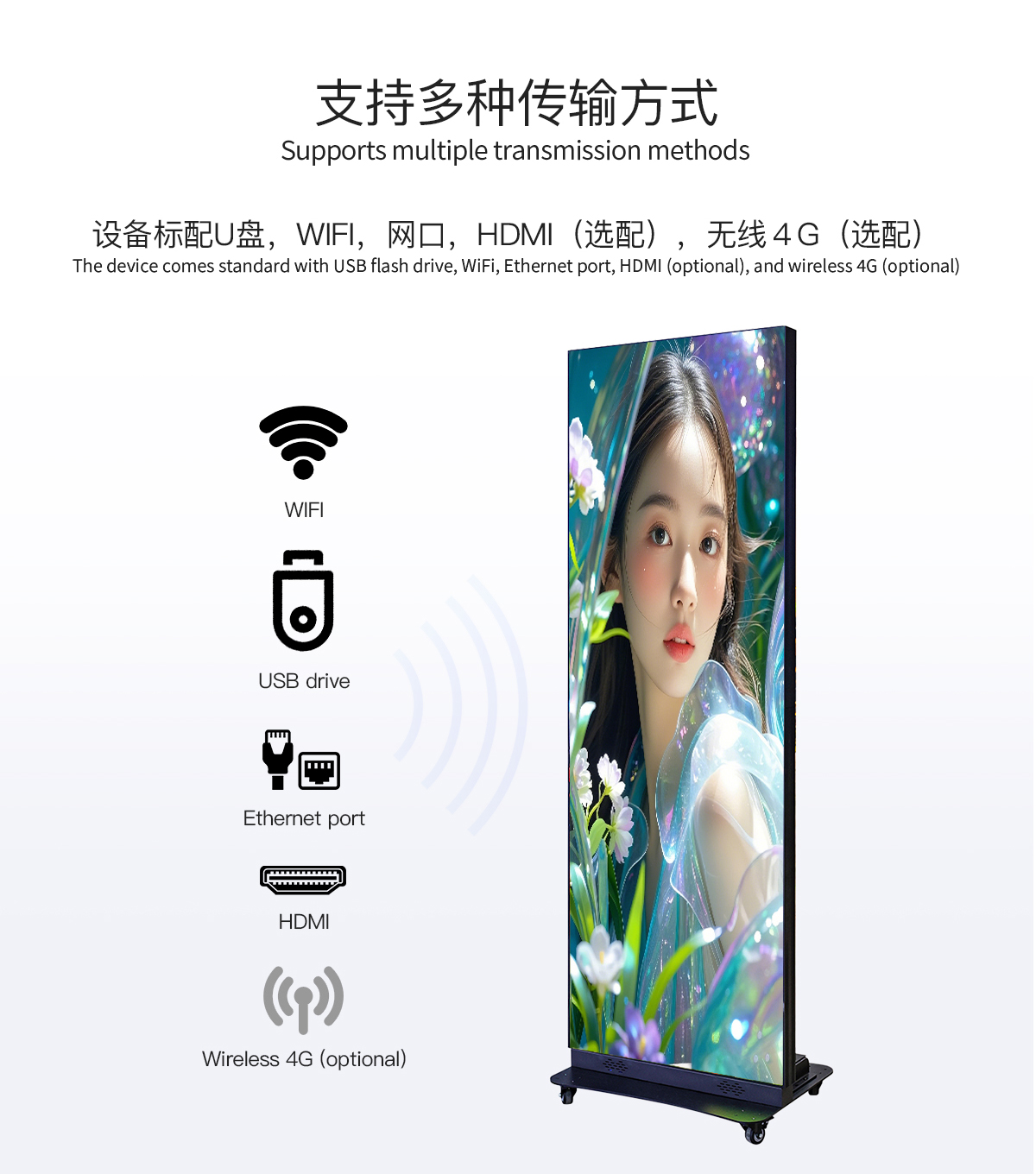 支持多种传输方式